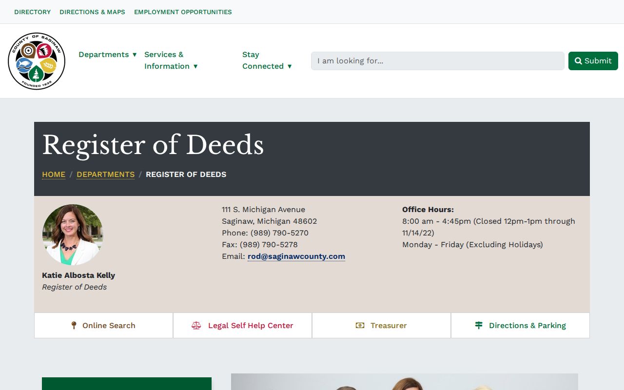 Saginaw previous residents Register of Deeds office source