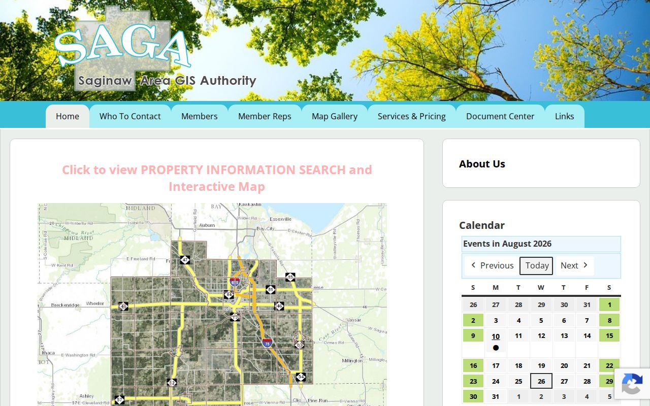 Saginaw street directory SAGA parcel data and mapping overview