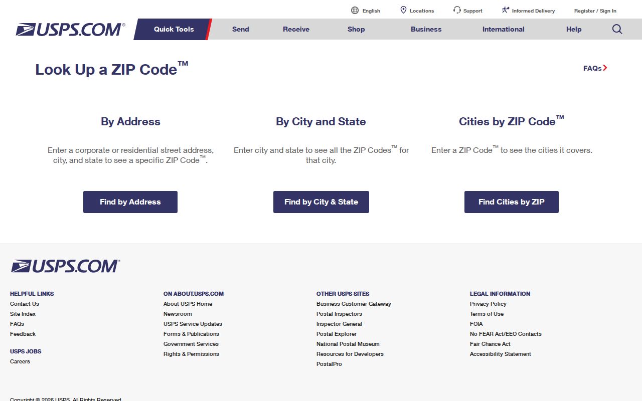 Saginaw ZIP code directory USPS ZIP Code Lookup screen